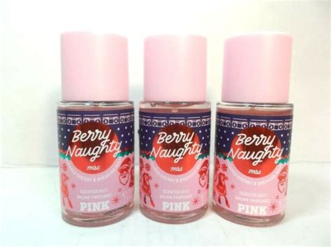 Lot Set Of 3 Victorias Secret Pink Berry Naughty Fragrance Scented Mist Spray Ebay