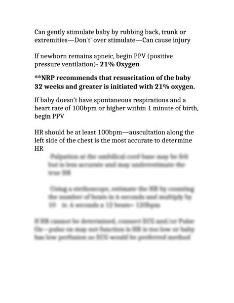 Solution Neonatal Resuscitation Program Docx Studypool