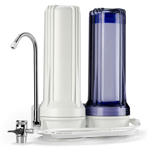 ispring ckc2 2 stage countertop water filtration dispenser system includes activated carbon and