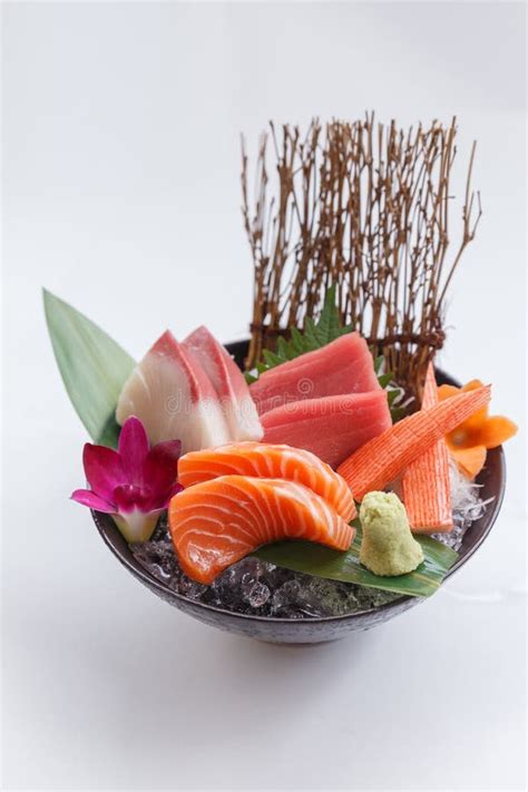 Sashimi Set Include Raw Salmon Raw Hamachi Japanese Amberjack Raw