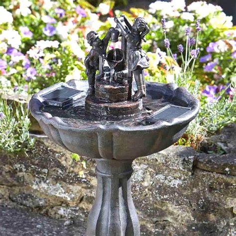 Buy products such as solar fountain, free standing solar water pumps with 4 different spray pattern heads for garden, pond, pool, fish tank at walmart and save. Smart Solar Tipping Pail Fountain Water Feature on Sale