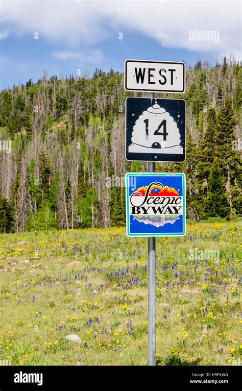 Highway 14 Scenic Byway Dixie National Forest Utah Usa Stock Photo