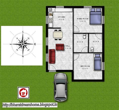 2 Bedroom Floorplan800 Sqftnorth Facing 2bhk House Plan 800 Sq Ft
