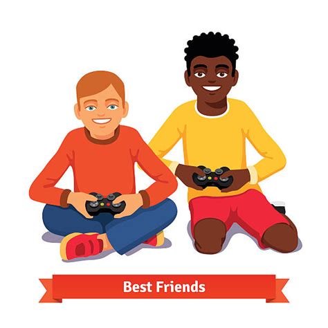 Royalty Free Playing Video Games Clip Art Vector Images
