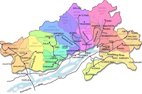 Arunachal Pradesh Map