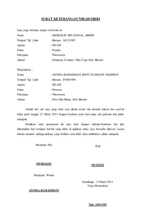 Contoh surat pernyataan pengunduraan diri. Contoh Surat Cerai Sementara - Download Kumpulan Gambar