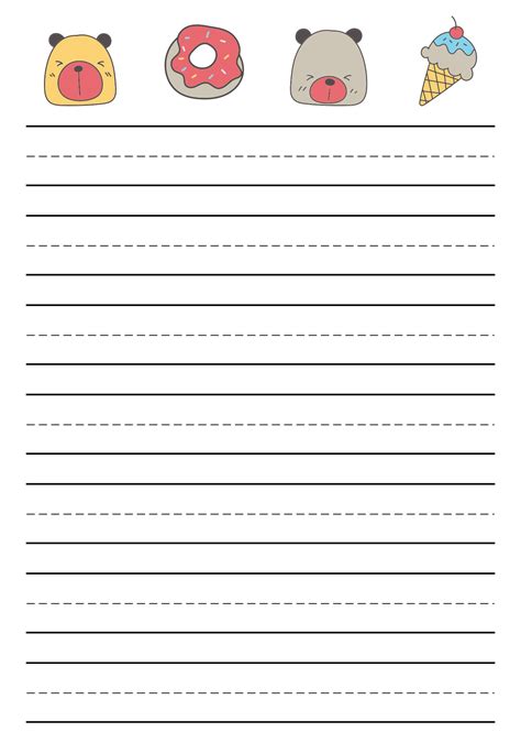 Printable Primary Writing Paper Template Printable Templates