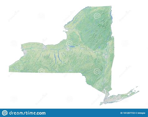 High Resolution Topographic Map Of New York Stock Illustration
