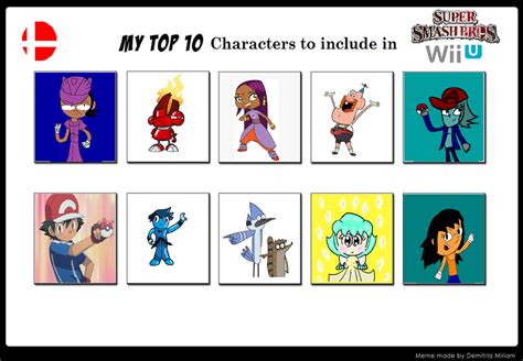 My Top Smash Bros Wii U By Iza200117 On Deviantart