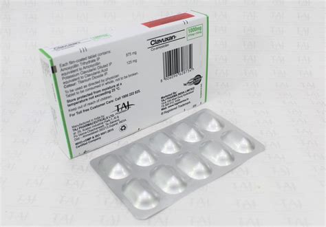 Amoxicillin And Clavulanate Potassium Tablets Usp 875mg125mg Taj