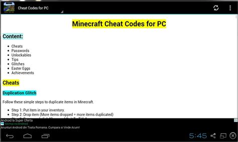 Free Minecraft Cheat Codes 2014 Apk Download For Android Getjar