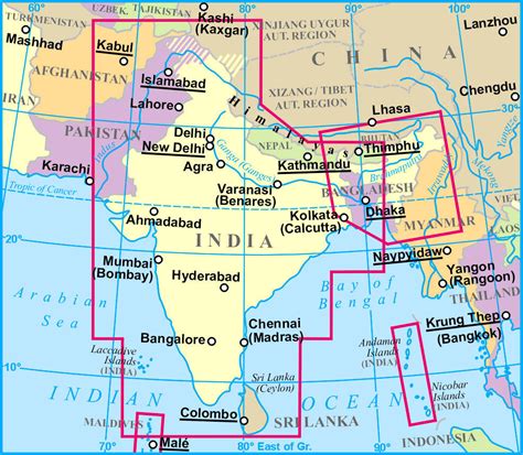 geographical map india bhutan bangladesh nepal maldives sri lan mapscompany travel
