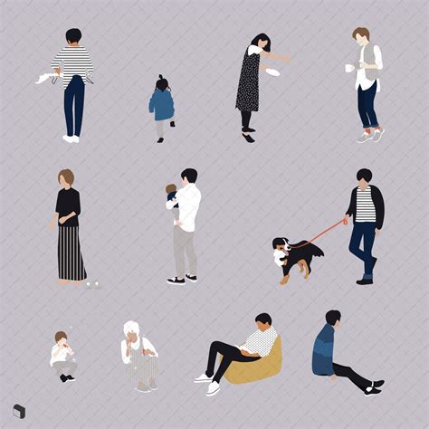 Daily Interior Cutout People for Architecture in 2020 | Vector illustration people, People ...