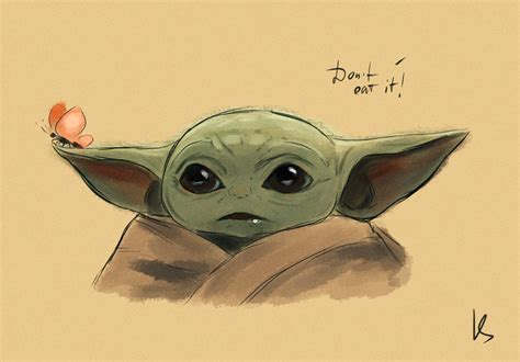Let's learn how to draw and paint characters, easy, cool drawings, animals and. Baby Yoda by LilibethSonar on DeviantArt