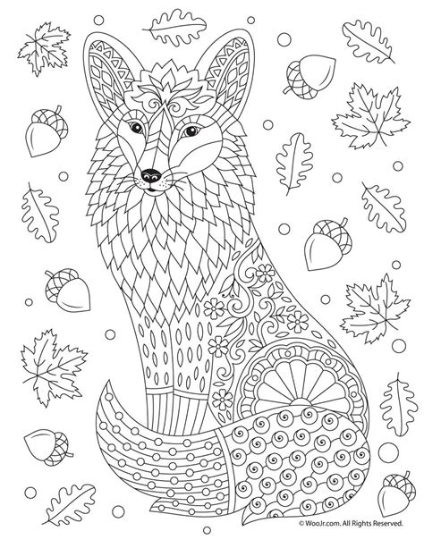 Coloring Pages For Kids Fall Fox Dejanato