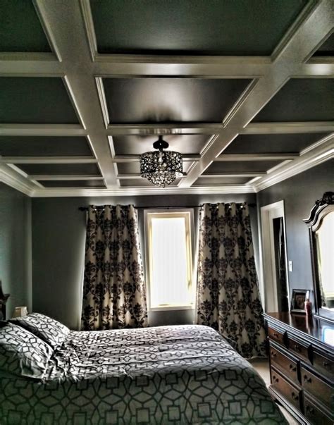 Shabby chic gypsum ceiling design and installation for an. Bedroom Coffered Ceiling - Carpentry Picture Post ...