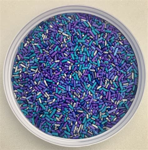 Teal Purple And Silver Jimmy Decorette Confetti Sprinkles Cake