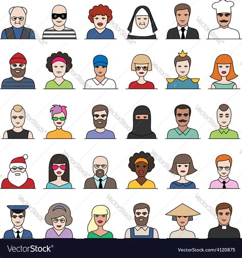 Characters Part2 Royalty Free Vector Image Vectorstock