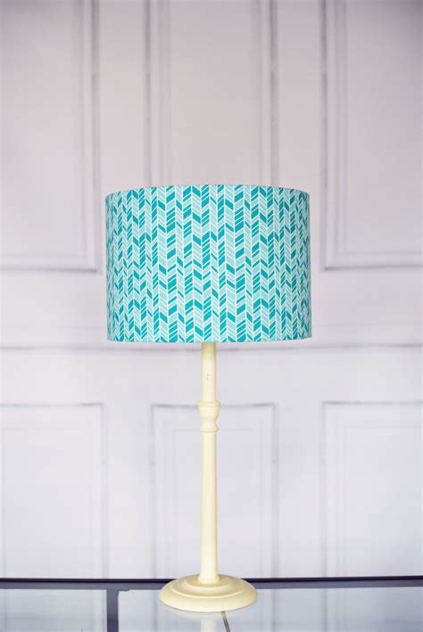 Turquoise Lampshade Blue Lamp Shade Teal Lampshade Drum Etsy