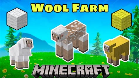 Easiest Automatic Wool Farm In Minecraft Minecraft Bedrock Youtube