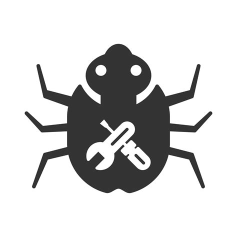 Bug Fixing Glyph Icons 345038 Vector Art At Vecteezy