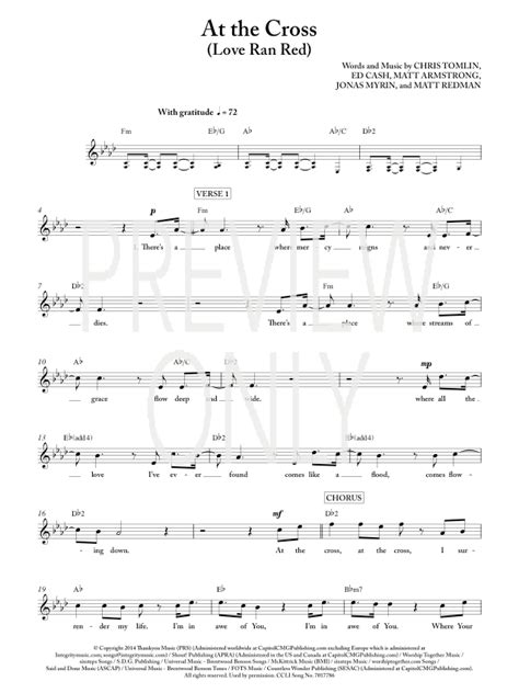 Check spelling or type a new query. At The Cross Lead Sheet, Lyrics, & Chords | Chris Tomlin ...
