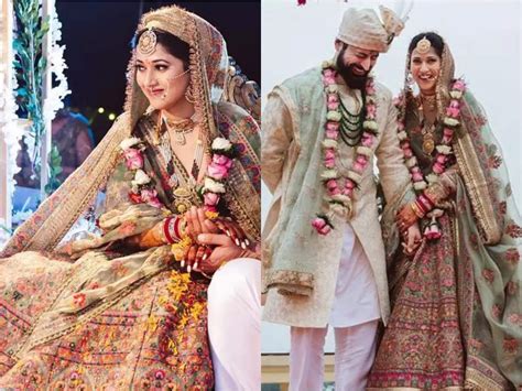 Mohit Raina S Wife Aditi S Multi Hued Lehenga From Their Wedding Is