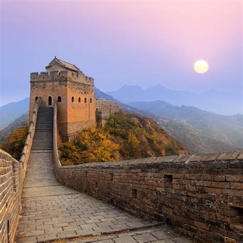 Great Wall Of China Sunrise Wallpapers Hd Wallpapers Id 17812