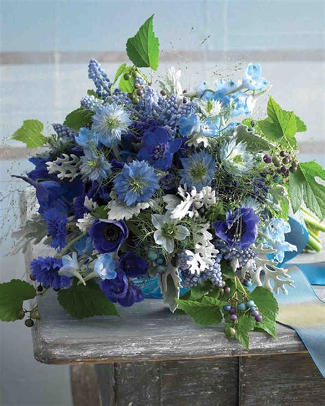 Blue Wedding Bouquets Martha Stewart Weddings
