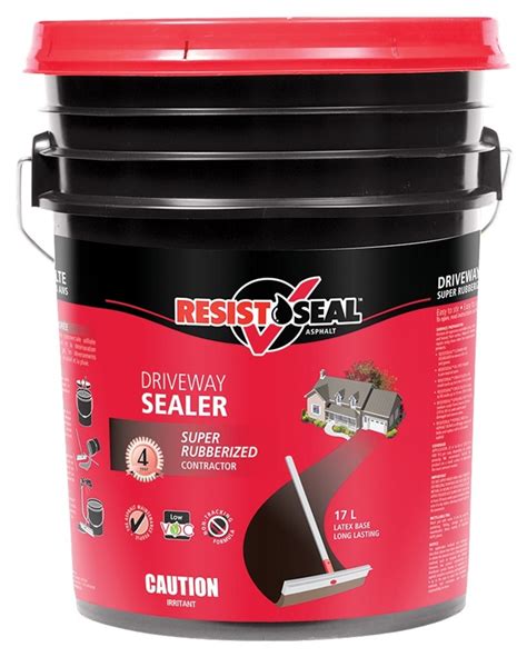 Resistoseal 5010350000 Asphalt Driveway Sealer Liquid Black 17 L Pail