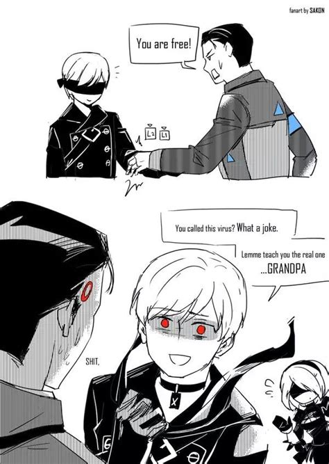 Pixiv Sakon04 Neir Automata Nier Automata Detroit Become Human