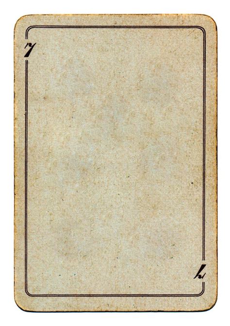 Vintage And Grunge Playing Card Paper Empty Background Stock Photo