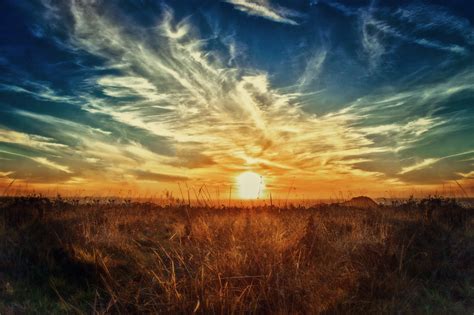 Sfondi Luce Del Sole Paesaggio Tramonto Campo Viola Alba Sera