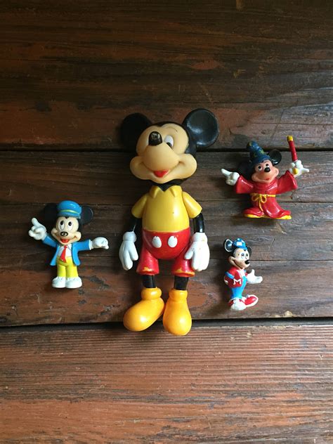 Lot Of Vintage Mickey Mouse Toys Disney Large Poseable Etsy