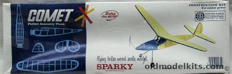 Comet Sparky 32 Inch Wingspan Wakefield Style Balsa Flying Model