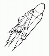 Spaceship Coloring Nasa Space Shuttle Netart Getcolorings sketch template
