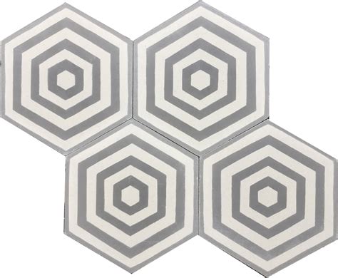 Hexagonal Honeycomb Light Grey Cement Tiles Hexagonal