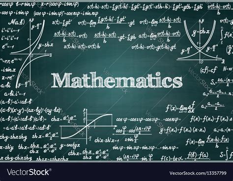 Mathematical Green Chalkboard Background Vector Image