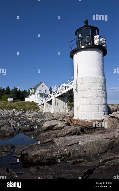 Marshall Point Lighthouse Port Clyde Maine Stock Photo Alamy