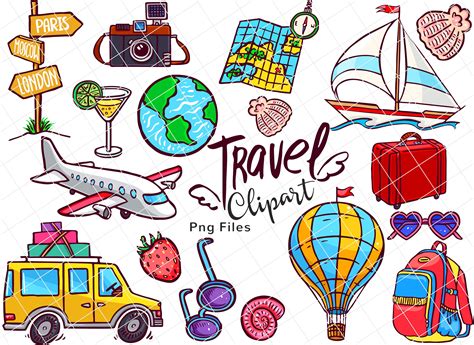 Travel Clipart Vacation Clipart Wanderlust Clipart Travel Etsy