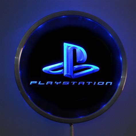 Rs E0175 Ps Playstation Game Led Neon Light Round Signss