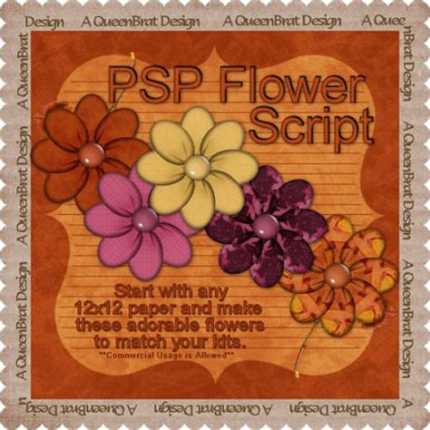 Flower Script 1 Digital Design Scrapbook Supplies All The Colors