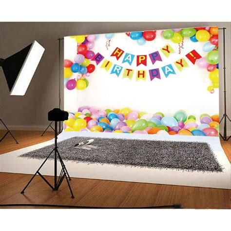 Abphoto 7x5t Photography Backdrop Happy Birthday Colorful Balloons
