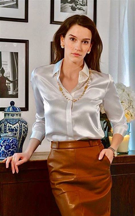 34d04 Satin Blouse Outfit Silk Shirt Outfit Gorgeous Blouses