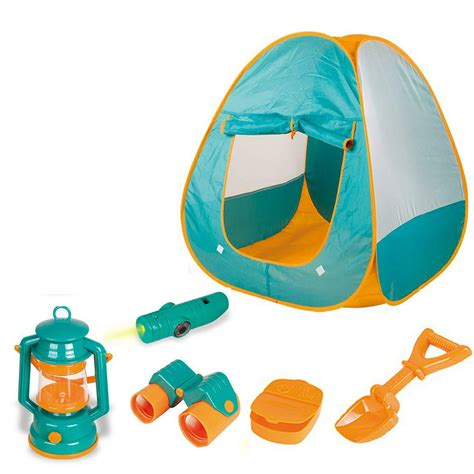 Kids Camping Tent Set Toys Includes Pop Up Play Tent Telescope And
