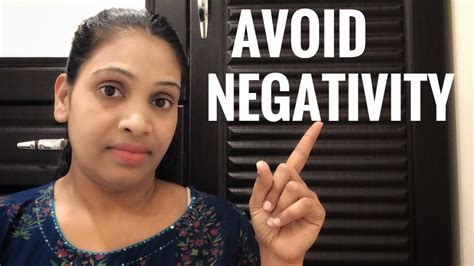 Avoid Negativity In Your Life Youtube
