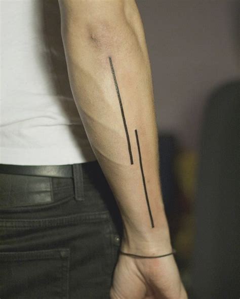 Simple Yet Strong Line Tattoo Designs 50 Straight Line Tattoo Simple