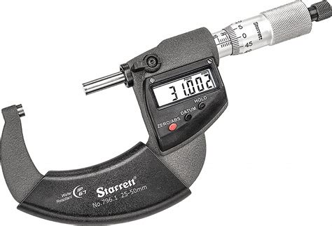 Starrett 25 To 50 Mm Range Ip67 Ip67 Digital Outside Micrometer