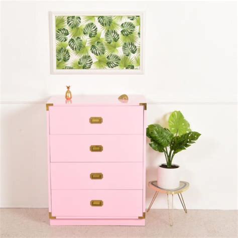 Check spelling or type a new query. Pink Campaign Vintage Highboy Dresser | Painted furniture ...