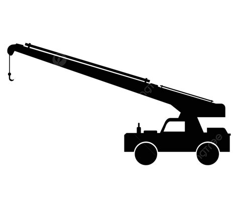 Crane Truck Icon Silhouette Speed Industry Vector Silhouette Speed